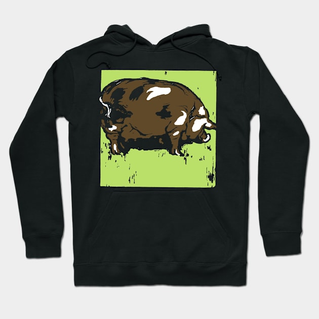 Victorian Hog in Field Hoodie by Pixelchicken